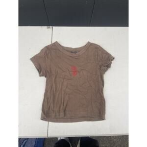 John Galt Brown T Shirt Women Small Cowgirl Graphic Dragon